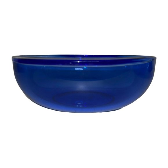 Vintage Pyrex Cobalt Blue 024 Round Casserole Baking Bowl Dish 2 Qt 2 Liter - Picture 3 of 11